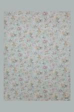 5545 bloemenbehang pastelgroen blauw geel wit retro swiet, Verzenden, Wit