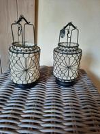 Riverdale windlicht 2 stuks, Huis en Inrichting, Woonaccessoires | Kandelaars en Kaarsen, Overige materialen, Gebruikt, Wit, Ophalen of Verzenden