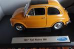 zeer mooie  FIAT 500 NUOVA 1957 1;18 WELLY IN DOOS, Hobby en Vrije tijd, Modelauto's | 1:18, Ophalen of Verzenden, Zo goed als nieuw