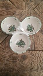 Spode christmas tree kerst kerstservies 3 vaks schaal, Ophalen of Verzenden, Wedgwood, Aardewerk, Schaal of Schalen