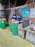 Oliedrums olievaten vuurton brandton 200liter, Ophalen of Verzenden, Zo goed als nieuw