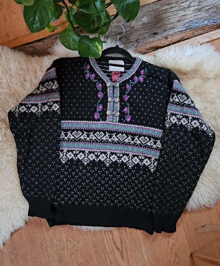Vintage Susan Bristol wollen trui noorse style ijslandse dal, Kleding | Dames, Truien en Vesten, Zo goed als nieuw, Maat 38/40 (M)