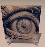 Oog met klok tegel 15x15 cm, Antiek en Kunst, Antiek | Wandborden en Tegels, Ophalen of Verzenden