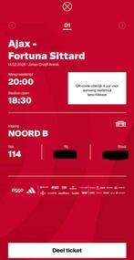 Ajax - Fortuna Sittard 14.02.2026 vak 114, Tickets en Kaartjes, Eén persoon