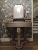 Vintage kaptafel met spiegel, Ophalen, Gebruikt, 100 tot 150 cm, Vintage