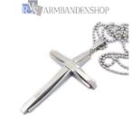 Rvs kruis hanger incl. ketting kruishangertje kettinghanger, Overige materialen, Verzenden, Nieuw, Kruis of Symbool