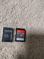 Geheugenkaartjes en adapter, Audio, Tv en Foto, Fotografie | Geheugenkaarten, Videocamera, Sandisk, Ophalen of Verzenden, Zo goed als nieuw