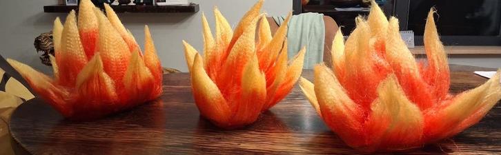 3 Woede Pruiken/Vlam Vuur Pruiken voor Mannen en Vrouwen, Kleding | Dames, Carnavalskleding en Feestkleding, Zo goed als nieuw