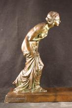 Groot antiek bronzen sculptuur uit Parijs, Ophalen of Verzenden