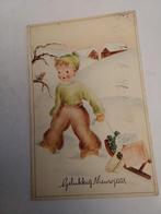 JONGEN MET SLEE VOL CADEAUS  BIJ VOGELTJE, Ophalen of Verzenden, Voor 1920, Feest(dag)