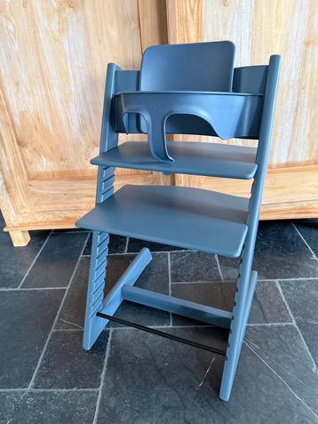 Stokke Tripp Trapp Fjord Blue + Babyzitje & Kussen beschikbaar voor biedingen