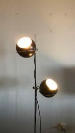 Vintage Dijkstra Bol Lamp - Warm Bruin, Huis en Inrichting, Lampen | Vloerlampen, Ophalen of Verzenden, Gebruikt, Metaal, Minder dan 100 cm