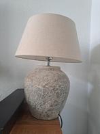 2x tafellampen beton grijze kleur voet en beige kap, Ophalen, Zo goed als nieuw, Overige materialen, Minder dan 50 cm