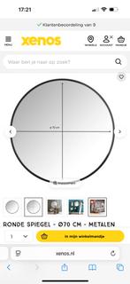 Xenos ronde spiegel 70cm, Huis en Inrichting, Ophalen, Rond, Zo goed als nieuw, Minder dan 100 cm