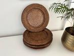 Rotan onderborden 4 stuks, Huis en Inrichting, Woonaccessoires | Onderzetters, Ophalen of Verzenden, Zo goed als nieuw, Bord