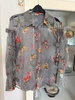 Blouse Given maat 42 transparant gestreept, Kleding | Dames, Wit, Maat 42/44 (L), Ophalen of Verzenden, Zo goed als nieuw