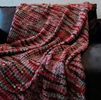 Gehaakte deken in roodtinten, Nieuw, Ophalen of Verzenden, 30 tot 120 cm, Katoen