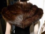 bruine dikke vintage echte bruine bont stola bontkraag, Ophalen of Verzenden, Zo goed als nieuw, Sjaal