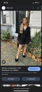 Liva jumpsuit glitter black kerst / nieuwjaar, Kleding | Dames, Jumpsuits, Zwart, Maat 42/44 (L), Nieuw, Ophalen of Verzenden