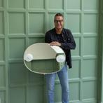 Ovale vintage spiegel met verlichting, Huis en Inrichting, Woonaccessoires | Spiegels, Minder dan 50 cm, Ophalen of Verzenden