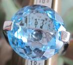 Topaas design ring natuurlijk topaz 20 krt ITALY groot ring, Sieraden, Tassen en Uiterlijk, Ringen, Ophalen, Blauw, Zo goed als nieuw