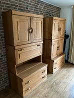 Massief blank eiken kasten, Ophalen, Zo goed als nieuw, 25 tot 50 cm, 200 cm of meer