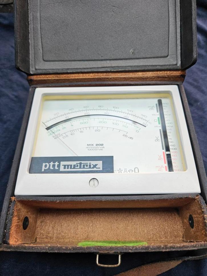 Metrix MX202 multimeter met leren tas, Antiek en Kunst, Antiek | Gereedschap en Instrumenten, Ophalen of Verzenden