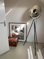Stalamp industrieel (zwart met goud/zilver), Ophalen, Gebruikt