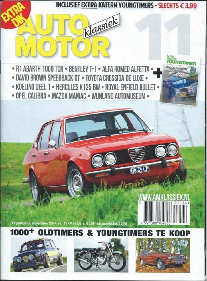 AMK 11 2024: Alfa Alfetta - Opel Calibra - Fiat 600 1000 TCR, Boeken, Auto's | Folders en Tijdschriften, Gelezen, Algemeen, Ophalen of Verzenden