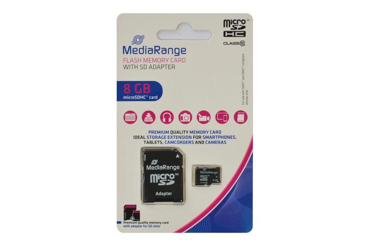 MediaRange 8GB microSDHC geheugenkaart, Audio, Tv en Foto, Fotografie | Geheugenkaarten, Nieuw, MicroSDHC, 8 GB, Fotocamera, Ophalen of Verzenden