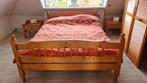 Grenen houten 2-persoonsbed met 2 nachtkastjes, Antiek en Kunst, Antiek | Meubels | Bedden, Ophalen