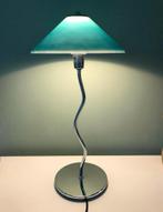 Vintage Tafel lamp frost glas groen blauw, Huis en Inrichting, Lampen | Tafellampen, Glas, Zo goed als nieuw, 50 tot 75 cm, Ophalen