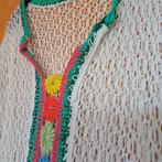 Vest gehaakt maat xl 44 46 met bloemensluiting, Ophalen of Verzenden, Zo goed als nieuw, Trui of Vest