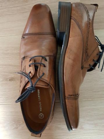 Heren veterschoenen Bruin maat 40 € 25 beschikbaar voor biedingen