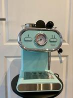 Espressomachine retrolook lichtblauw, Witgoed en Apparatuur, Koffiezetapparaten, Ophalen, Gebruikt, Espresso apparaat, Koffiebonen