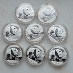 8 x panda 2016    30 gram 999 zilver, Ophalen of Verzenden, Zilver