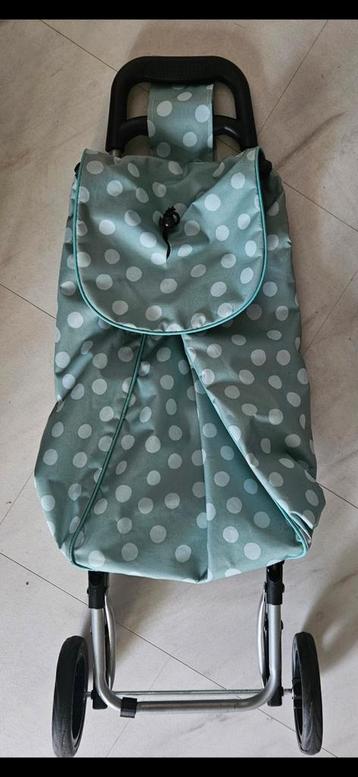 boodschappen wagentje groen met witte stippen leuk&handig beschikbaar voor biedingen