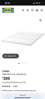 Tussöy topmatras IKEA, Huis en Inrichting, Slaapkamer | Matrassen en Bedbodems, Ophalen of Verzenden, Gebruikt, Tweepersoons, 200 cm