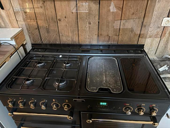 ATAG Fornuis 120x60 Gas/Elektrisch + Grillplaat, Witgoed en Apparatuur, Ovens, Gebruikt, Vrijstaand, Oven met grill, 60 cm of meer