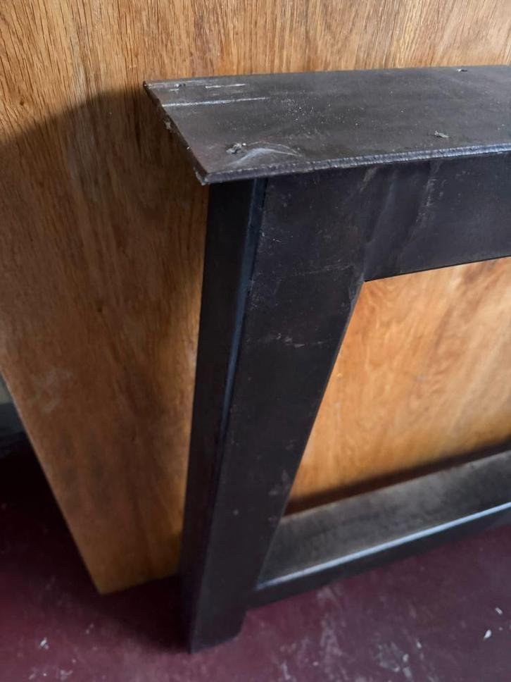 2x stalen tafelpoten - onderstel, Huis en Inrichting, Tafelonderdelen, Zo goed als nieuw, Tafelpoot, 50 tot 100 cm, 50 tot 100 cm