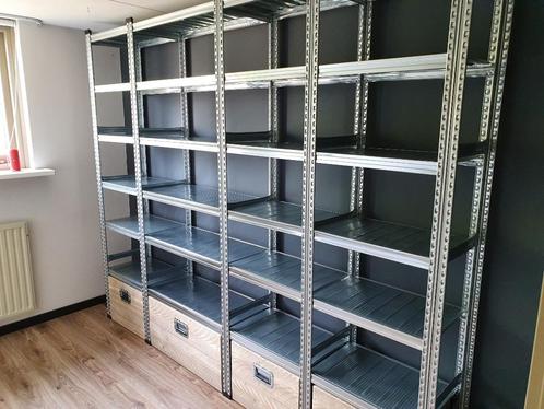 Unieke industriele ladekast van staal met steigerhout, Huis en Inrichting, Kasten | Ladekasten, Nieuw, Ophalen