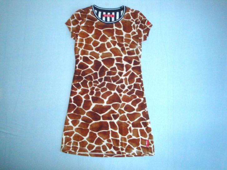 Br@nd jurk giraffenprint draagmaat 128, Kinderen en Baby's, Kinderkleding | Maat 128, Zo goed als nieuw, Meisje, Jurk of Rok, Ophalen of Verzenden