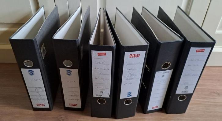 7 Gebruikte Ordners Ruilen v. emmer Griekse yoghurt, Diversen, Papierwaren, Gebruikt, Ophalen