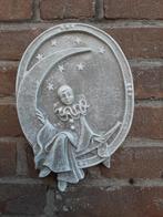 Pierrot wanddecoratie betonnen beeld tuinbeeld beton, Tuin en Terras, Tuinbeelden, Ophalen of Verzenden