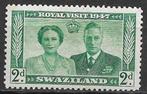 Swaziland 1947 Koninklijk bezoek postfris met plakker(reste, Verzenden, Overige landen, Postfris