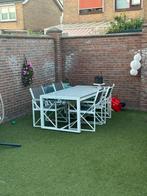 Nette aluminium buiten eettafel set, Ophalen of Verzenden, Zo goed als nieuw, Aluminium, Eettafel