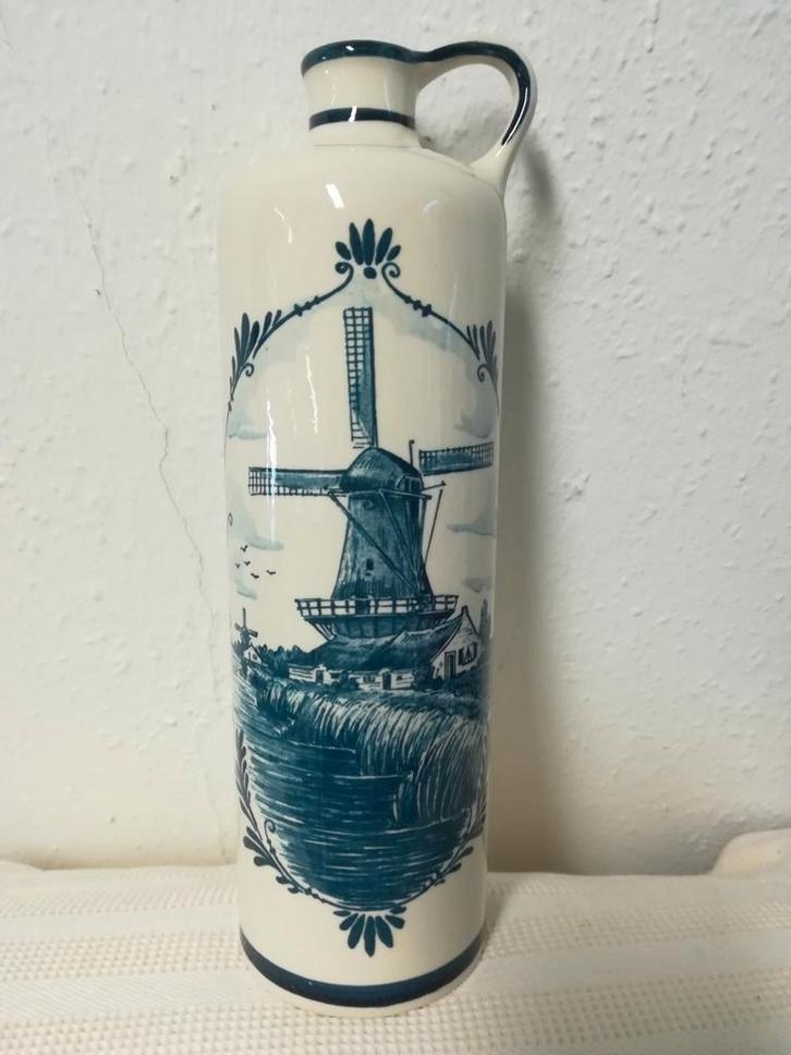 Delfts Blauwe Vaas met Molen, Antiek en Kunst, Antiek | Keramiek en Aardewerk, Ophalen of Verzenden