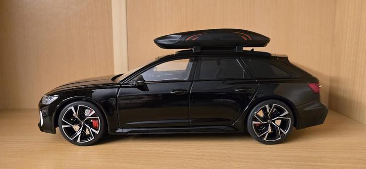 Audi RS6 C8 Avant met Dakkoffer (52), Hobby en Vrije tijd, Modelauto's | 1:18, Nieuw, Auto, Overige merken, Ophalen of Verzenden