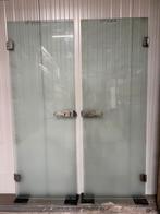 2 stuks Glas deur melk 725 x 2020 mm, Doe-het-zelf en Verbouw, Deuren en Horren, Ophalen, Glas, Binnendeur, 200 tot 215 cm