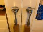 Twee Brass/Boom Wandkandelaars - 52cm, Huis en Inrichting, Woonaccessoires | Kandelaars en Kaarsen, Ophalen, 50 tot 75 cm, Zo goed als nieuw